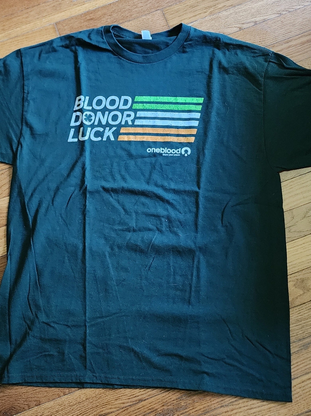 Green St. Patricks Day Limited Ed 'Blood Donor Luck' Graphic T‑Shirt